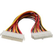 Resim Alfais 4983 Kasaiçi Psu Atx 24 Pin Power Uzatma Kablo Supply Uzatıcı Ek Dişi Erkek Kablo 
