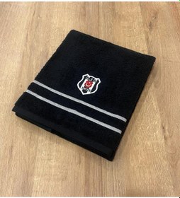 Resim Taç Beşiktaş Arma 50x90cm Yüz Havlusu Siyah 