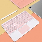 Resim Pazariz Kablosuz Q Klavye Taşınabilir Bilgisayar Tablet Telefon Akıllı Tv Bluetooth Pembe 