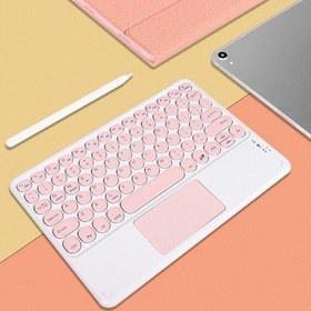Resim Pazariz Kablosuz Q Klavye Taşınabilir Bilgisayar Tablet Telefon Akıllı Tv Bluetooth Pembe 