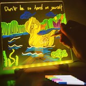 Resim LED aydınlatmalı akrilik mesaj panosu. Silinebilir USB çizim tahtası yatak odası gece lambası için, doğum günü hediyesi, bar reklam panosu 