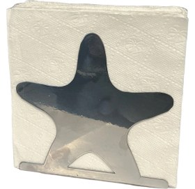 Resim Decorelax Deniz Yıldızı Temalı Gümüş Metal Peçetelik 