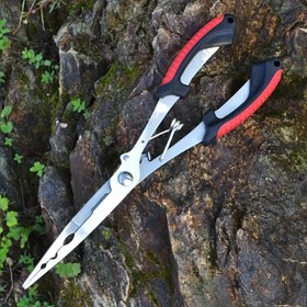 Resim ALMIGHTY EAGLE Premium Pro Paslanmaz Çelik Balıkçılık Pensesi - Dahili Hat Kesici & Halka Açıcı ile Çok Fonksiyonlu Kanca Çıkarıcı, Dayanıklı & Korozyona Dirençli, Ergonomik Konfor Tutuş, Mor Renkli Kırmızı Vurgularla Kolay Balık İşleme & Ekipman Yönetimi 