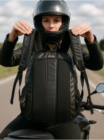 Resim CANARİS Motosiklet Kask Sırt Çantası Sünger Destekli Fermuarlı Ayarlanabilir Askılı Su Geçirmez 