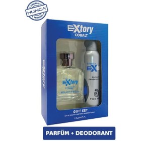 Resim Extory Cobalt Erkek Parfüm Seti ( Edt Parfüm 100 ml Deodorant 150 ml ) 
