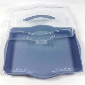 Resim abnturk 3 In 1 Kare Dikdörtgen ve Yuvarlak Borcam Taşıma Kabı 47X35X12CM Kapaklı Süper Şık Sunum Tepsisi 
