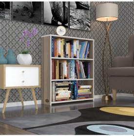 Resim Kenzlife Kitaplık Süper Ga 090 80 19 Crd 3 Katlı Tek Bölme Ofis Mutfak Banyo Dolabı Arkalıksız 