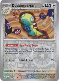 Resim Dudunsparce Reverse Holo 129/162 - Temporal Forces - Pokemon Kartı Mint 