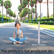 Resim 2D Düz, Mavi Setli 2D Düz Yoga Spor Akrilik Anahtarlık, Dayanıklı Şık Meditasyon Pozu, Sırt Çantası ve Anahtar Süsü için Uygun | Yoga Temalı Aksesuarlar | Pürüzsüz Yüzey | Non-3D, 2D Düz 