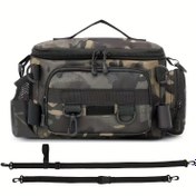 Resim Çok Fonksiyonlu Bel Çantası, Crossbody Çanta, Büyük Kapasiteli Hafif Sırt Çantası Balıkçılık Çantası, Tatil Hediyeleri İçin Uygun Outdoor Balıkçılık Ekipman Çantası 