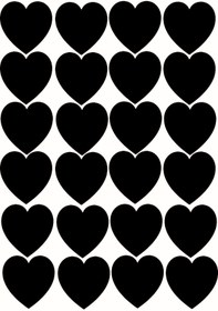 Resim Genel Markalar Kalpler Sticker 24 Adet 5 X 5 Cm 