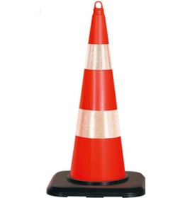 Resim Pvc Trafik Konisi 90 Cm Çift Reflektifli Trafik Dubası Ağırlıklı N11.484 