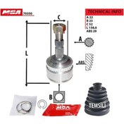 Resim MGA 70350 Aks Kafası Dış Absli Corsa Combo C Merıva 1.7 C 1.7Dt 29×22×23 
