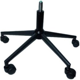 Resim Fullreyon Siyah Konik Metal Yıldız Ayak + 5 Tekerlek+140'Lık Amortisör Seti 