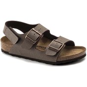 Resim Birkenstock Kahve Erkek Çocuk Sandalet 1019600 MILANO KIDS HL BFBC NUBUK 