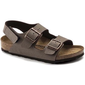 Resim Birkenstock Kahve Erkek Çocuk Sandalet 1019600 MILANO KIDS HL BFBC NUBUK 