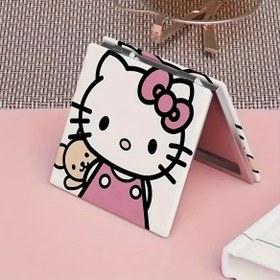 Resim Sevimli Hello Kitty Kompakt Ayna - Yüksek Çözünürlüklü, Çift Taraflı ve Katlanabilir - Hafif ve Taşınabilir Mükemmel Yolda Makyaj Düzelikleri için - Bir Moda Gerekliliği! 