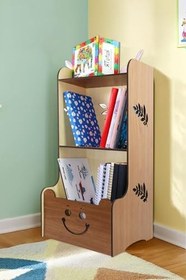 Resim Notpa Çocuk Odası İçin Raf, Çocuk Odası Kitaplık, Oyuncak ve Eşya Rafı Dolap Ceviz, 8692016029452 