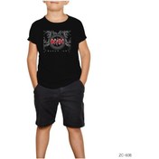 Resim Ac Dc Black Ice Red Siyah Çocuk Tişört Siyah 