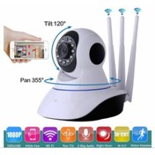 Resim whitetech 360º Gerçek Hd Wifi Kablosuz 3 Antenli Ip Bebek Ve Güvenlik Kamerası 