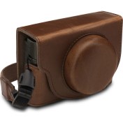 Resim MegaGear Sony Cyber-Shot DSC-RX100 VII Suni Deri Kamera Çantası 