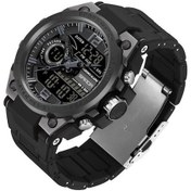 Resim Yingfu Sanda 9010 Dijital/analog Kol Saati Siyah/ Siyah 