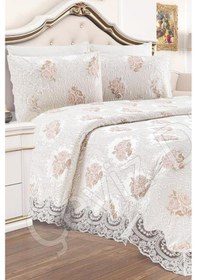 Resim Fransız Güpürlü Roseart Pike Takımı Krem 