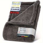 Resim Mikrofiber Temizlik Havlusu, Ekstra Büyük ve Kalın, Çizilmez ve Solmayan, Yüksek Emici Özel Twist Fiber ile, Araba Detaylandırma ve Hassas Yüzeyler için İdeal, Tek Paket, 80.01x50.8 cm 