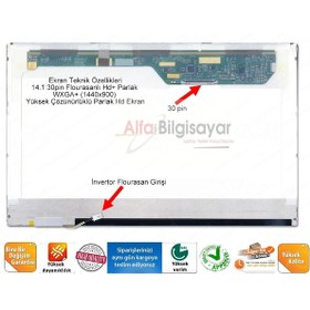 Resim Lp141Wp1 Tl A1 Lcd Panel Ekran Sıfır Notebook Ekrani 14 