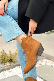 Resim POLKA STORE West Kadın Kovboy Bot Bootie Western Çizme 