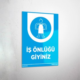 Resim İş Önlüğü Giyiniz Levhası - 20x30 cm / Kompozit 