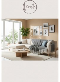 Resim Pamuklu Koltuk Örtüsü 180 210 Cm Leke Tutmaz, Dayanıklı, Modern Tasarım Siyah 