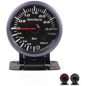Resim Araba Modifiye Turboşarj Aleti 2,5 İnç 60 Mm Siyah Yüz Gösterge Standı 0-3 Bar Beyaz Işık 1629 