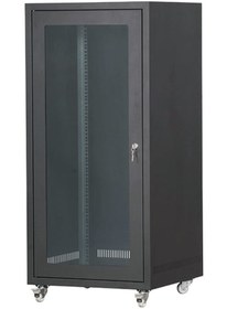 Resim Setrack 19" 42U 600x800 Camlı Tekerlekli Rack Kabinet 