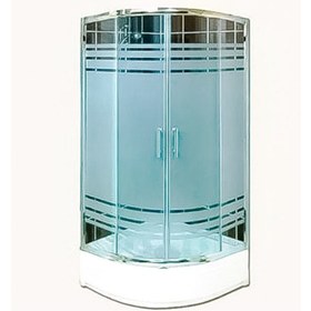 Resim Duşakabincim 110x110 cm Atlas Optimum Desenli Tekne +duşakabin 5mm 