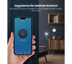 Resim Koresan Akıllı Priz Wifi 16A Uzaktan Kontrol Sesli Kontrol Özellikli Tuya Arayüzlü 