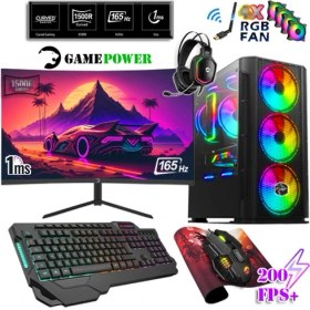 Resim Zeiron Gprx7 Ryzen 5 3600 16GB 256GB Ssd+1tb HDD RX550 165Hz 23.6" Oyuncu Masaüstü Bilgisayar 