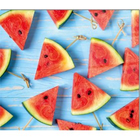 Resim Olinpa Cam Ocak Arkası Koruyucu | Karpuz Desenli 