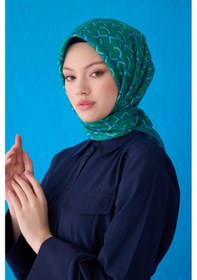 Resim Belli %100 Sura İpek Eşarp 4102d 84 Firuze 