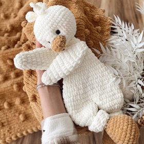 Resim Amigurumi Ördek Kadife Battaniye&Oyuncak Set - 2 Parça Deluxe Bebek Seti 