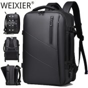 Resim WEIXIER 2024 Yeni Büyük Kapasiteli Seyahat Sırt Çantası, Genişletilebilir Çift Omuz Bilgisayar Çantası, Casual Tarz, Hafif Nylon, Ayarlanabilir Askı, Fermuar Kapatma, Polyester Astar, USB Şarj, Islak Bezi Temiz, Pille Çalışmaz - Dışarı Çıkma İçin İdeal 