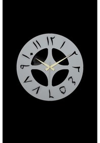 Resim Arabic Model Metal Lazer Kesim Akar Sessiz Mekanizmalı Duvar Saati 40 40 Cm -m026 Beyaz 