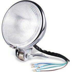 Resim 12V Motosiklet Farı - Hi/Lo Beam, Bakır İçermeyen Tel, Parlak Beyaz Işık, Cafe Racer ve Eski Okul Bobber Turları için İdeal, Motosiklet Aksesuarları, Pil Olmadan 