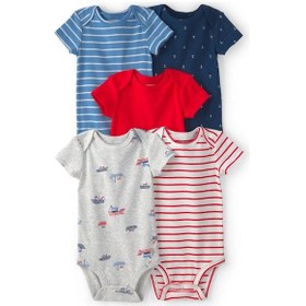 Resim Carter's Layette Erkek Bebek 5'li Kısa Kollu Body 1u627310 Çok Renkli 