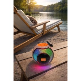 Resim Feyza Design Çok Fonksiyonlu USB Fm Bluetooth Mp3 Çalar, Tf Kart ve LED Işıklı Ses Bombası 