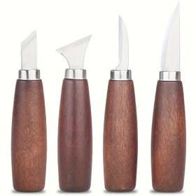 Resim 4 adet Ahşap Oyma Ahşap İşleme Hobby Yetişkinler için - Ergonomik Ahşap Saplı Paslanmaz Çelik Çekiç El Aracı, Heykel Çubuğu Oyma ve Soyma için Hassas Oyma, Ahşap Oyma Araçları, Ahşap İşleme Araçları, El Yapımı Araçlar, Dayanıklı Yapı, Ahşap Oyma Malzemeleri, Ahşap Oyma Tutkunları, Ahşap Oyma Araçları, El Yapımı Araçlar, Dayanıklı Yapı, Ahşap Oyma Malzemeleri, Ahşap Oyma Tutkunları 