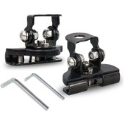 Resim 2pc Black-2pcs/set Araç Montaj Çalışma Işığı Braketi Kelepçe Paslanmaz Çelik Sütun Hood Offroad Led Çalışma Işığ 