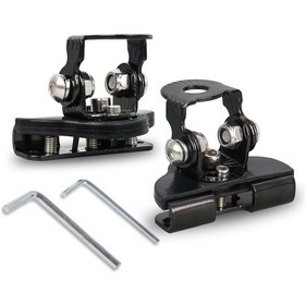 Resim 2pc Black-2pcs/set Araç Montaj Çalışma Işığı Braketi Kelepçe Paslanmaz Çelik Sütun Hood Offroad Led Çalışma Işığ 