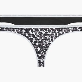 Resim Calvin Klein THONG 2PK Kadın Siyah Tanga Set 