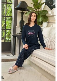 Resim Kadın Aydoğan Pijama Takımı 240617 Lacivert Lacivert 